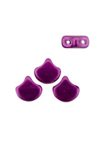 Ginko Leaf Beads 7.5x7.5mm ColorTrends sueded gold fuchsia red